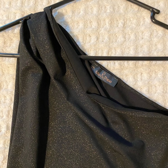 Me&Thee Carbon Copy Shimmer Metallic One Shoulder XS - Picture 4 of 6